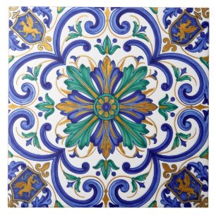 Majestic Majolica baroque Italian Ceramic Tile