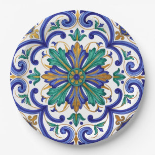 Majestic Majolica baroque Italian  Paper Plates