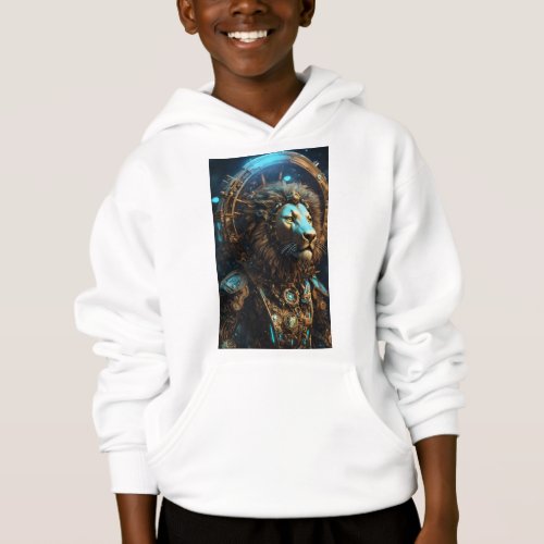 Majestic Mane Geometric Lion Logo hoodie 