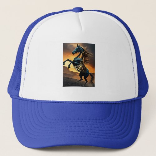 Majestic Mane Horse Profile Cap Trucker Hat