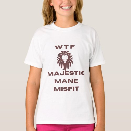 Majestic Mane Misfit Embracing the Quirks of Lion T_Shirt
