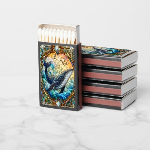 Majestic Marine Mosaic A Stained Glass Whale Matchboxes
