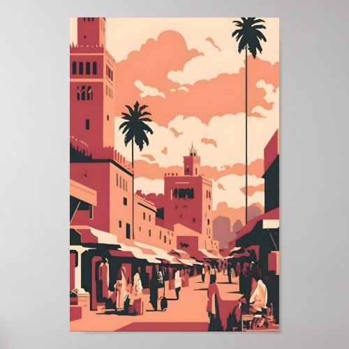 Majestic Marrakech City Elegance 4K Views  Poster