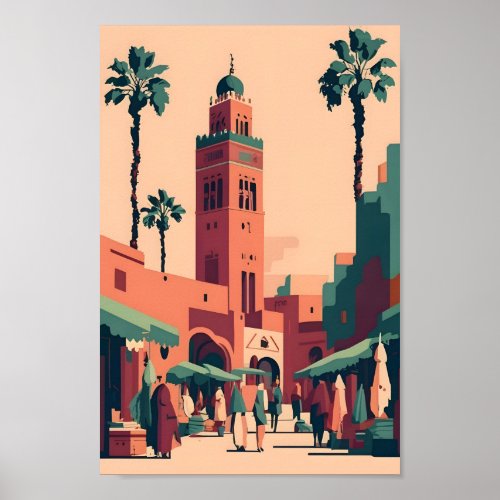 Majestic Marrakech City Elegance 4K Views  Poster