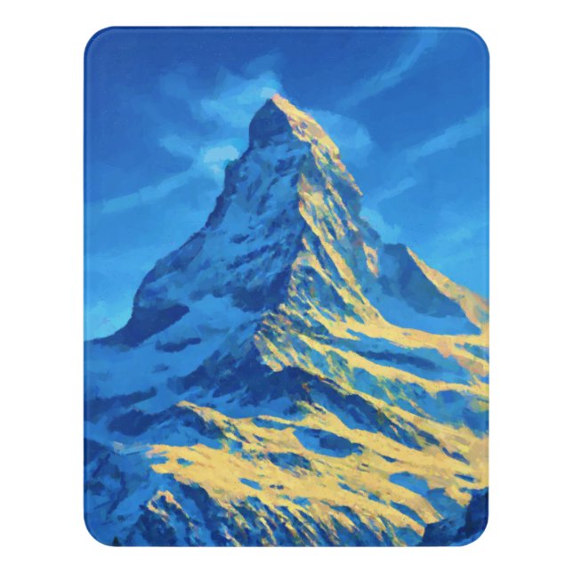 Majestic Matterhorn Door Sign (Contemporary Vert)