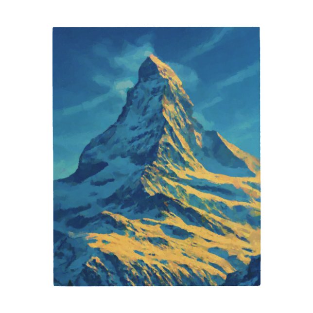 Majestic Matterhorn Wood Wall Art (Front)