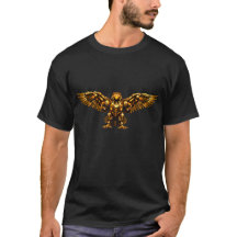 Majestic Metallic Golden Eagle Graphic T-Shirt