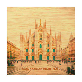 Majestic Milan Duomo on Wood Wall Art