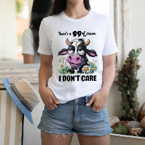 Majestic Monochrome Cow With a Blushing Nose T-Shirt