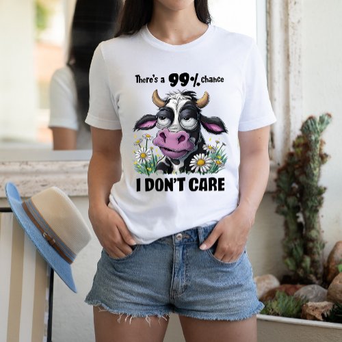 Majestic Monochrome Cow With a Blushing Nose T_Shirt