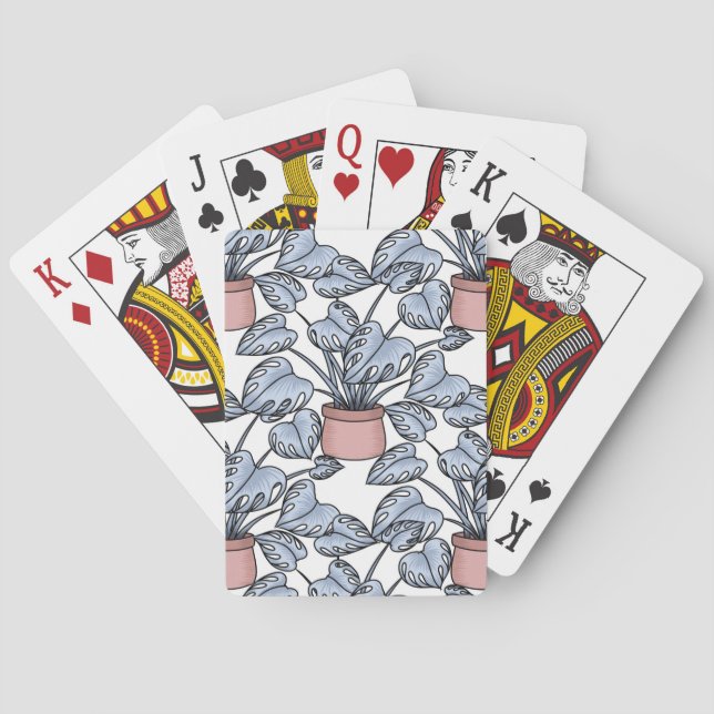 Majestic monstera poker cards (Back)