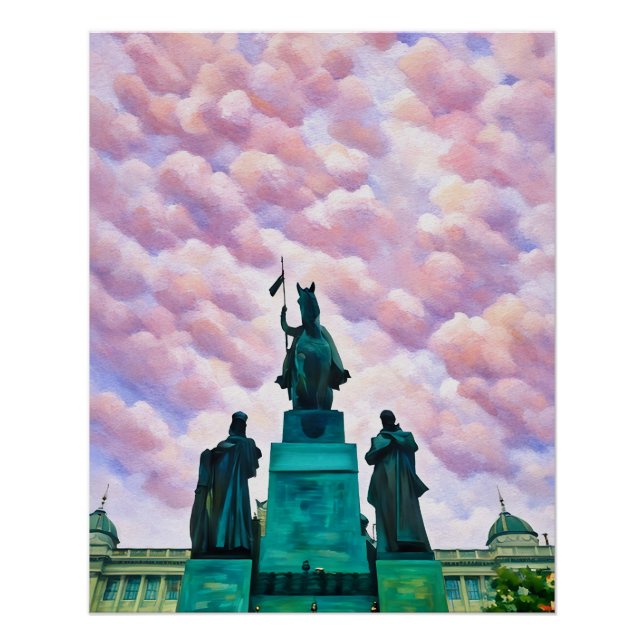 Majestic Monument Against A Cotton Candy Sky Poster (Front)