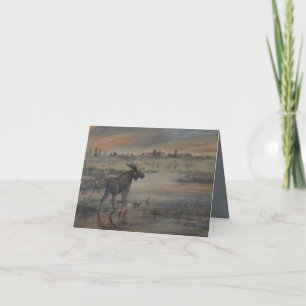 Majestic Moose 4" x 5.6" Letterpress Thank You Card