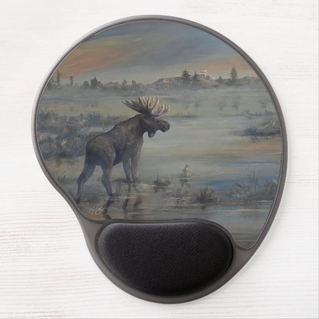Majestic Moose Gel Mouse Pad (Front)