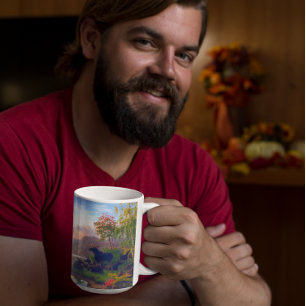 Majestic Moose in a Swedish Autumn Landscape Camp  Coffee Mug