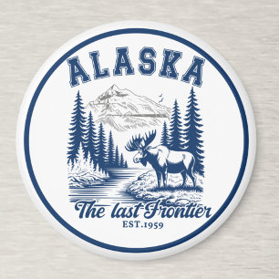 Majestic Moose in Alaska Landscape Magnet