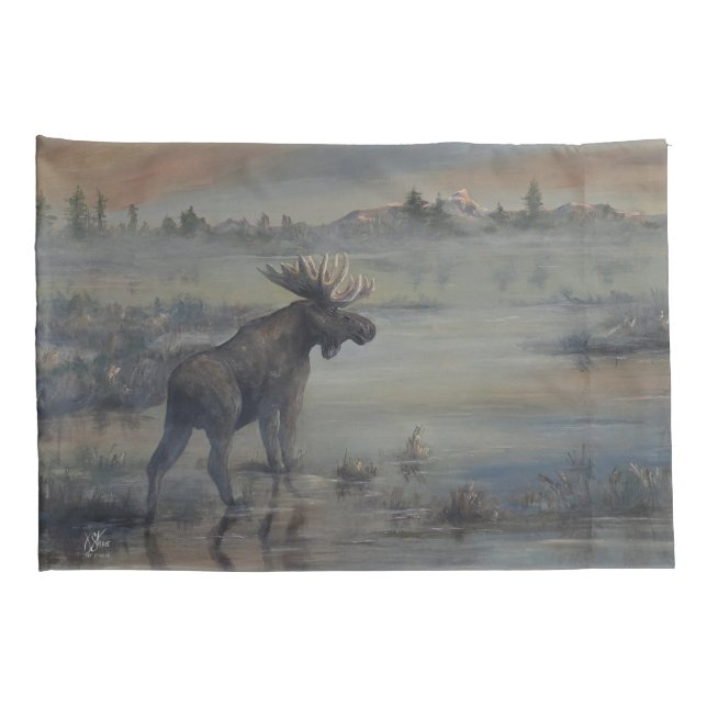 Majestic Moose Pillow Case (Back-Right)