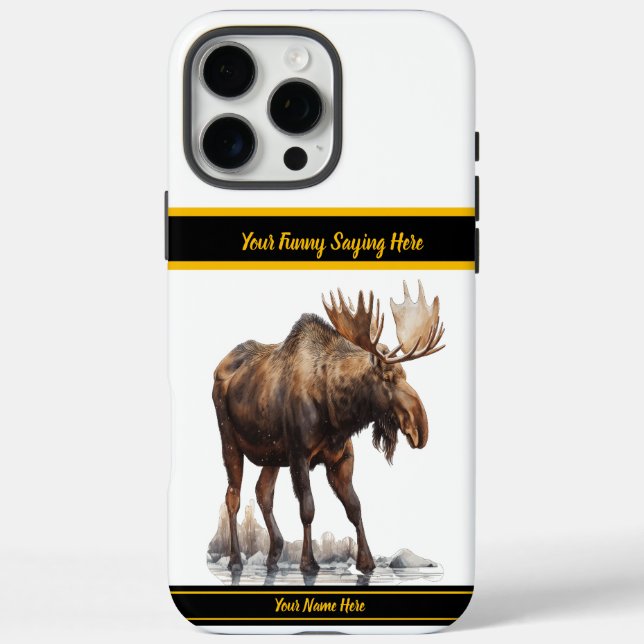 Majestic moose wandering through a snowy landscape Case-Mate iPhone case (Back)