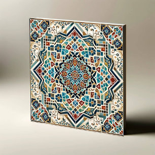 Majestic Mosaic: Intricate Geometric Tile Design