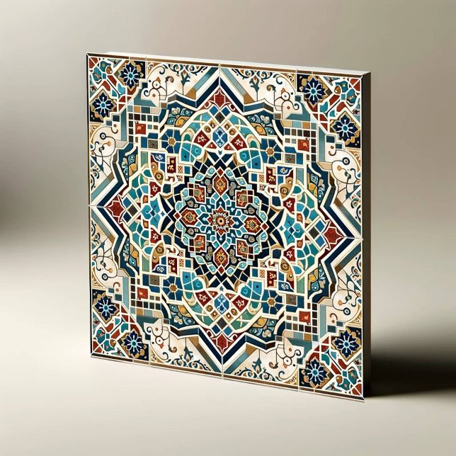 Majestic Mosaic: Intricate Geometric Tile Design (Creator Uploaded)