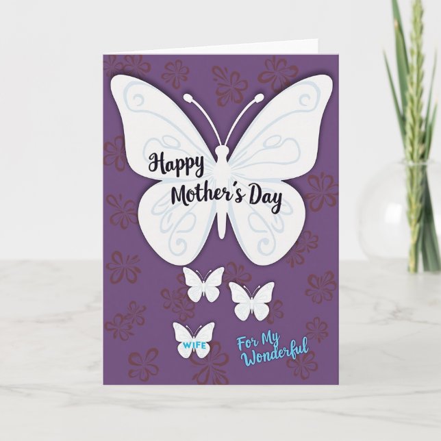 Majestic Mothers Day Butterfly Card (Front)