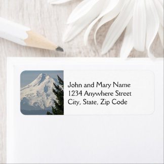 Majestic Mount Hood Landscape Address Label