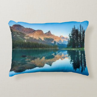 Majestic Mountain Lake Reflection Lumbar Accent Pi Pillow