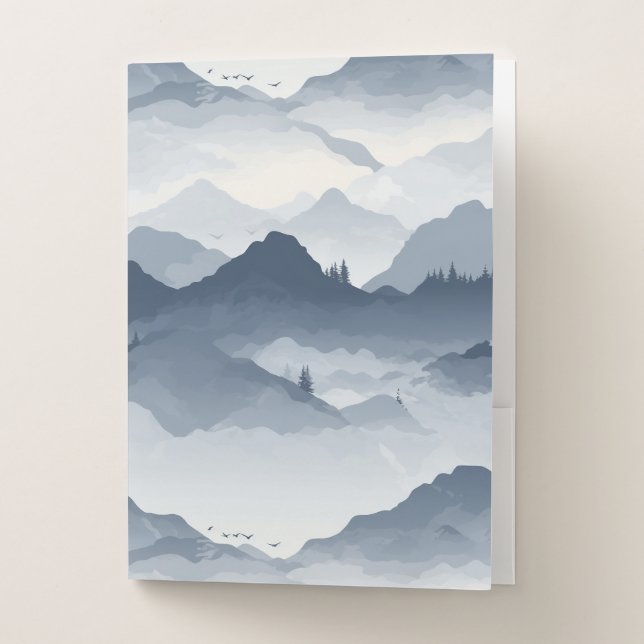 Majestic Mountain Landscape Pocket Folder (Front)
