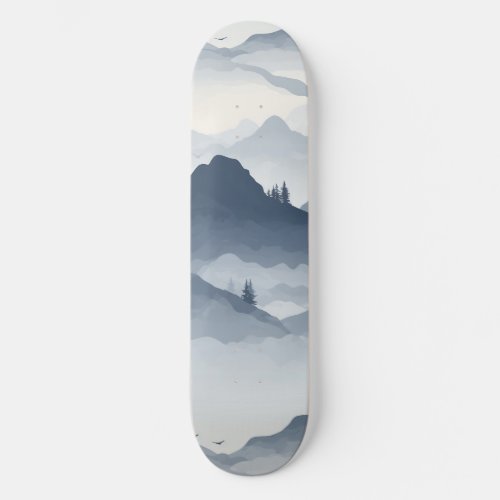 Majestic Mountain Landscape Skateboard