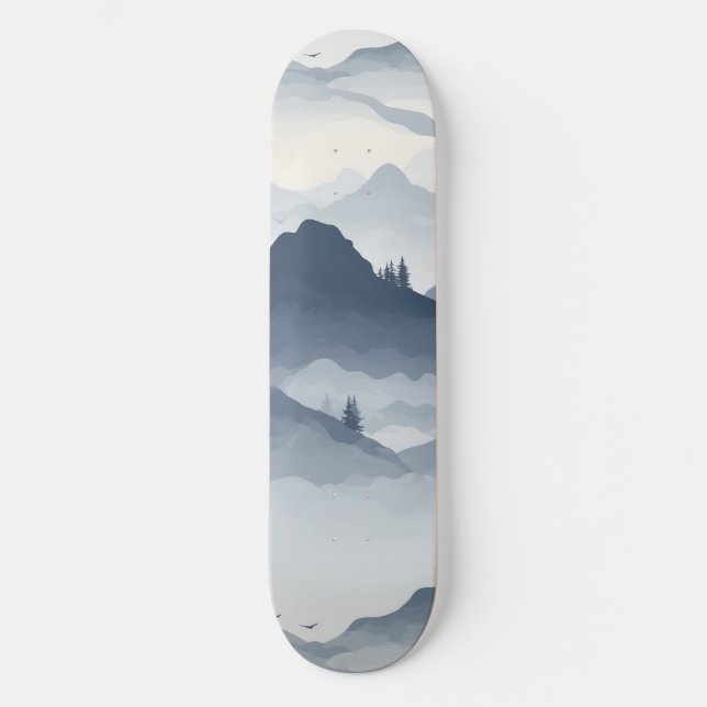 Majestic Mountain Landscape Skateboard (Front)