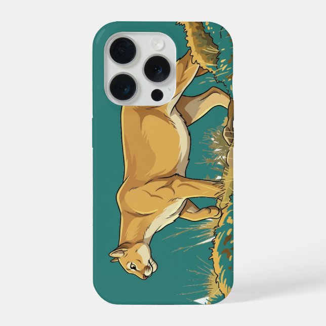Majestic Mountain Lion Night Prowl iPhone Case (Back)