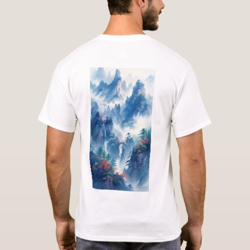 Majestic Mountain Peaks in the Sea of Clouds Brigh T_Shirt