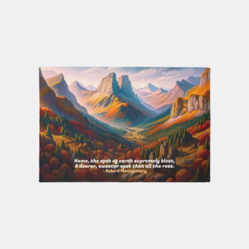Majestic Mountain Range Entry Rug Welcome Mat