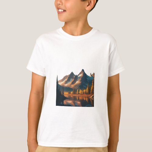 Majestic Mountain Range T_Shirt