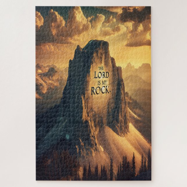 Majestic Mountain: The Lord Is My Rock Jigsaw Puzzle (Vertical)