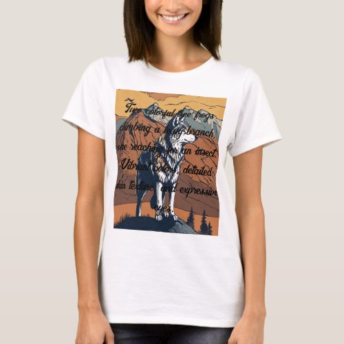 Majestic Mountain Wolf T_Shirt