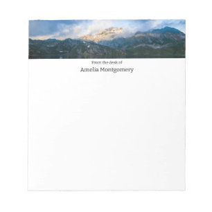 Majestic Mountains Scenic Nature Photo Notepad
