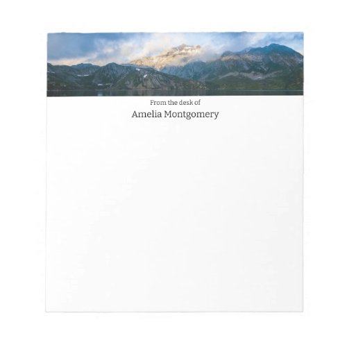 Majestic Mountains Scenic Nature Photo Notepad