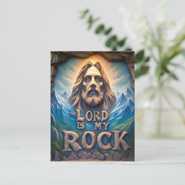 Majestic Mountains: The Lord Is My Rock Postcard (Standing Front)