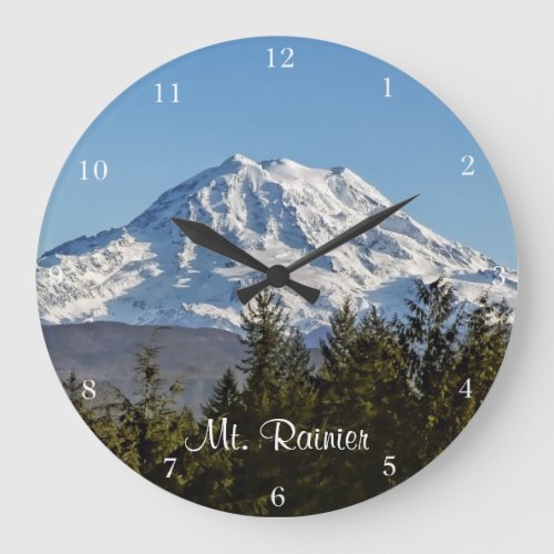 Majestic Mt Rainier Large Clock