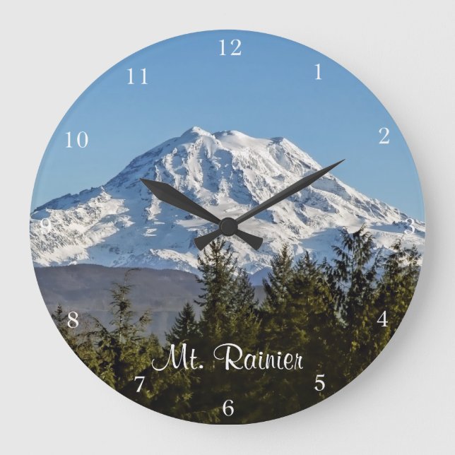 Majestic Mt. Rainier Large Clock (Front)