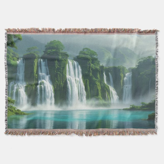 Majestic Multi-Tiered Waterfall Throw Blanket (Front)