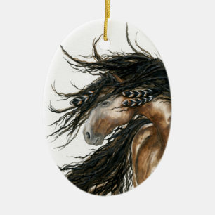 Majestic Mustang Horse by BiHrLe Ornament