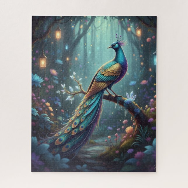 Majestic Mystical Bird in the Enchanted ForePuzzle Jigsaw Puzzle (Vertical)