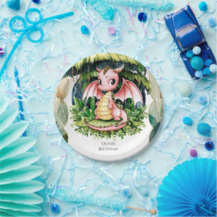 Majestic Mythical Dragon Birthday Paper Plates