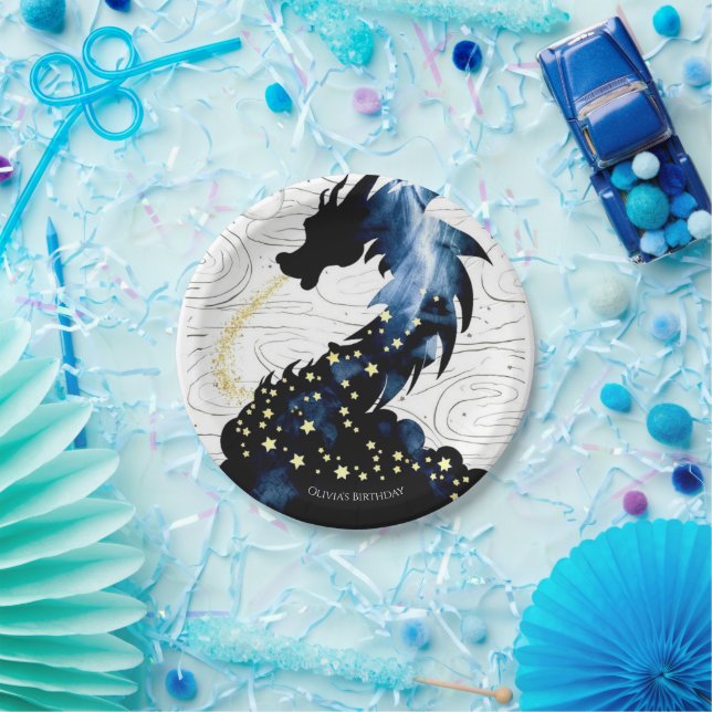 Majestic Mythical Dragon Birthday Paper Plates (Party)