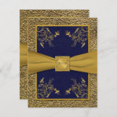Majestic Navy and Gold RSVP Card (Front/Back)