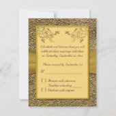 Majestic Navy and Gold RSVP Card (Back)