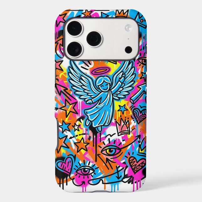 Majestic Neon Angel Icon Phone Case iPhone (Back)