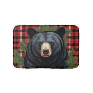 Majestic Northern Black Bear Bath Mat